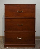 CHERRY FINISH THREE-DRAWER LAT