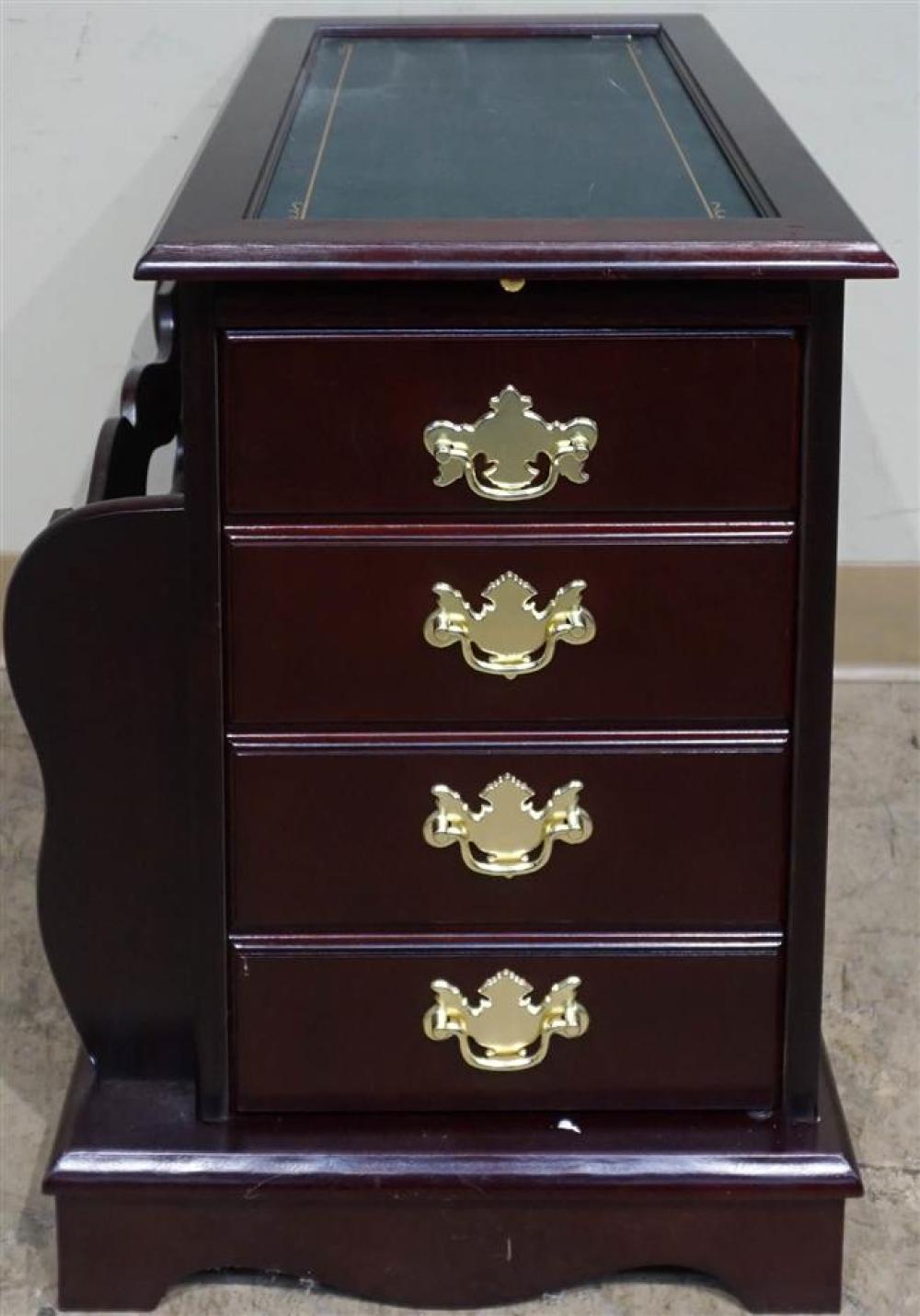 CHERRY FINISH TOOLED LEATHER
