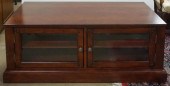 CHERRY FINISH TWO-DOOR ENTERTA