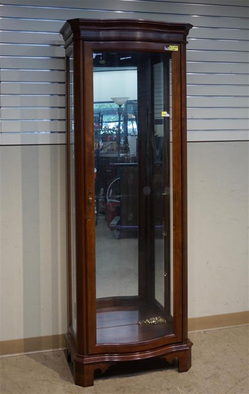CHERRY GLASS DOOR ILLUMINATED CURIO