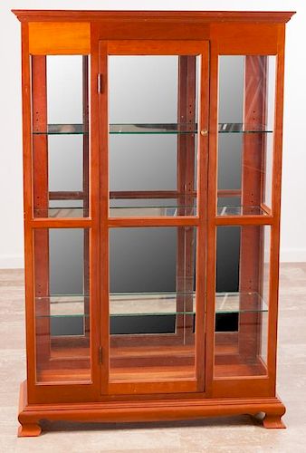 CHERRY GLASS FRONT CURIO