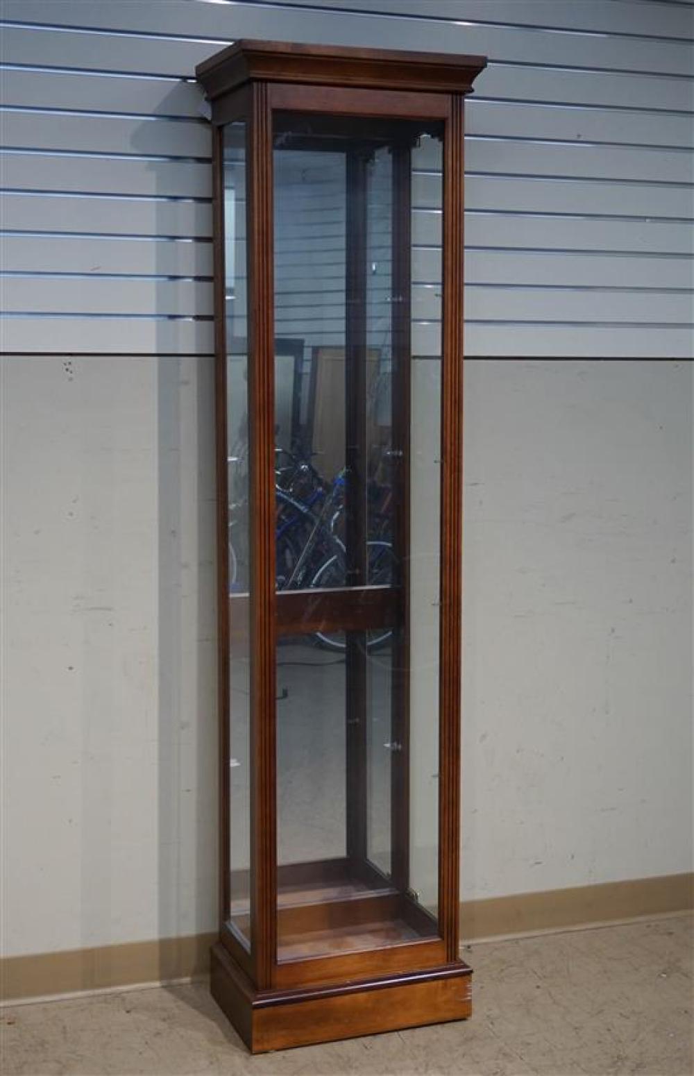 CHERRY ILLUMINATED GLASS DOOR CURIO