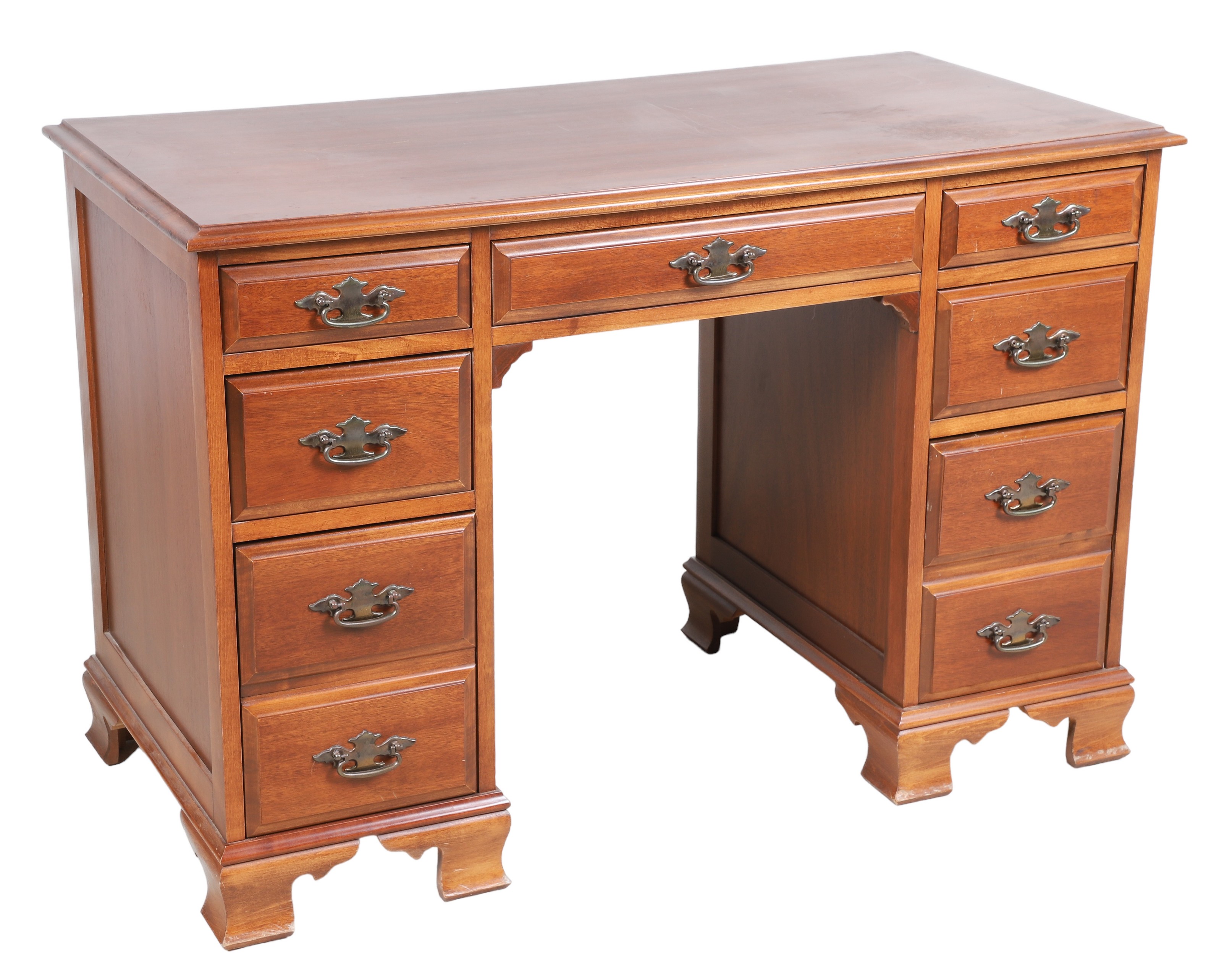 Cherry office desk, single drawer