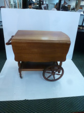 CHERRY ROLLING TEA CART:<br>Ch