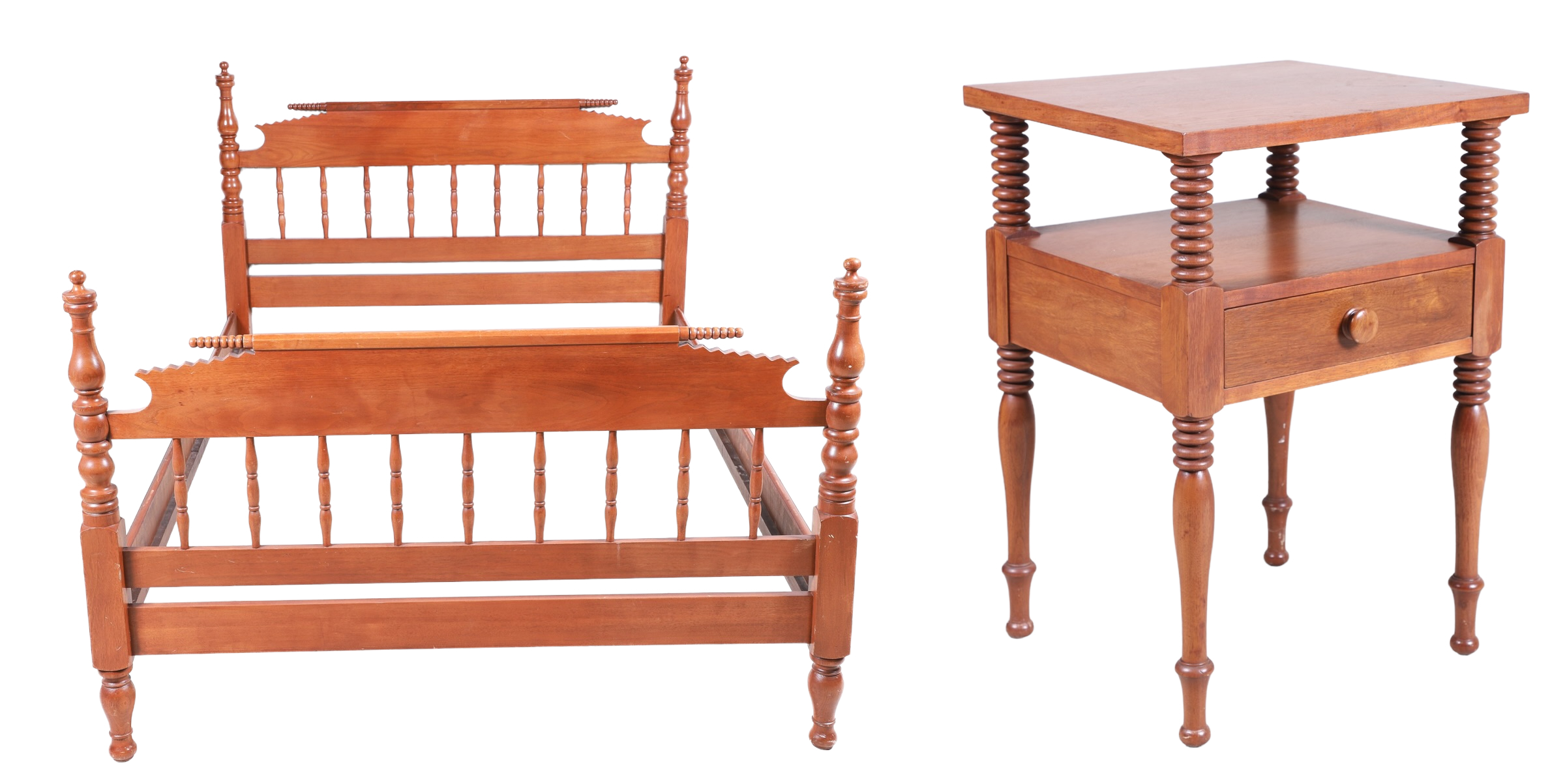 Cherry Sheraton style full size bed