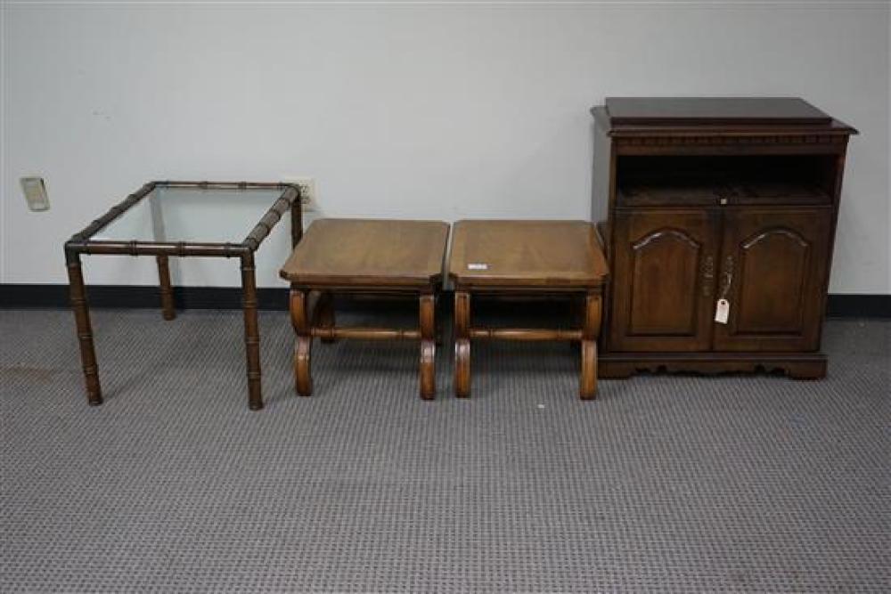 CHERRY TELEVISION STAND AND THREE