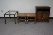 CHERRY TELEVISION STAND AND TH