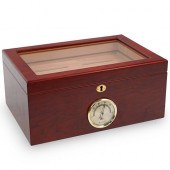 CHERRY WOOD HUMIDOR CIGAR BOXD