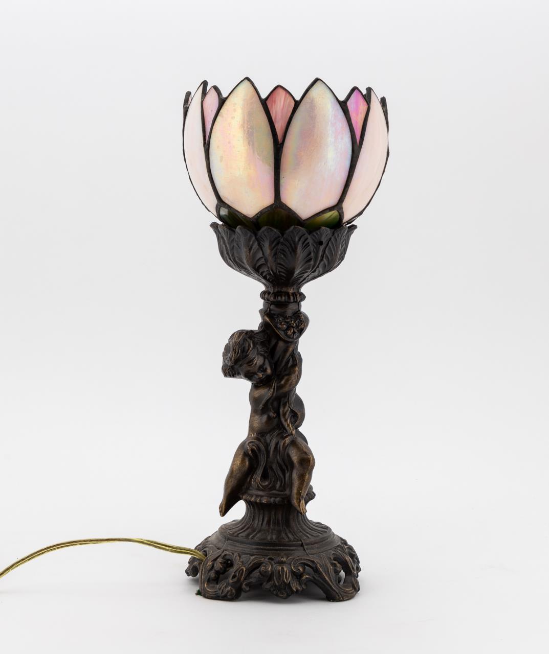 CHERUB ACCENT LAMP WITH PINK