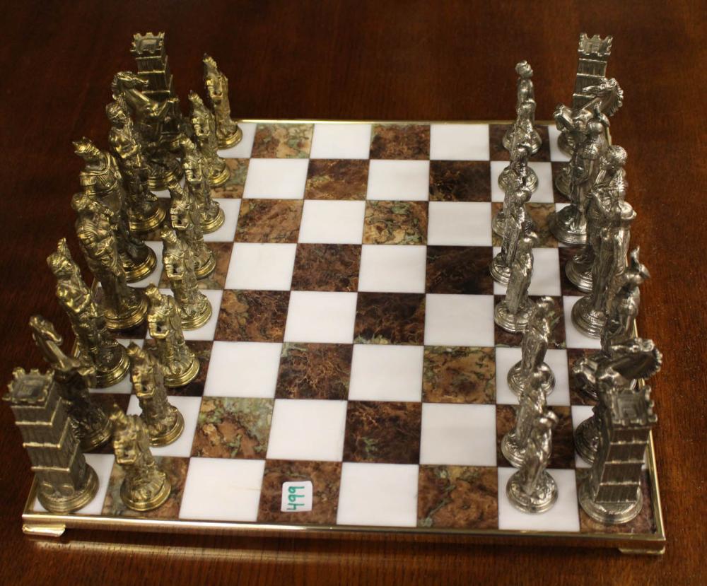 CHESS SETCHESS SET WITH ALABASTER
