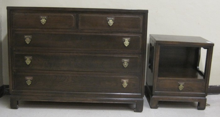 CHEST OF DRAWERS AND MATCHING
