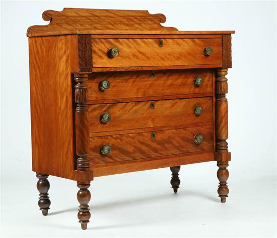 CHEST OF DRAWERS. Birch having a