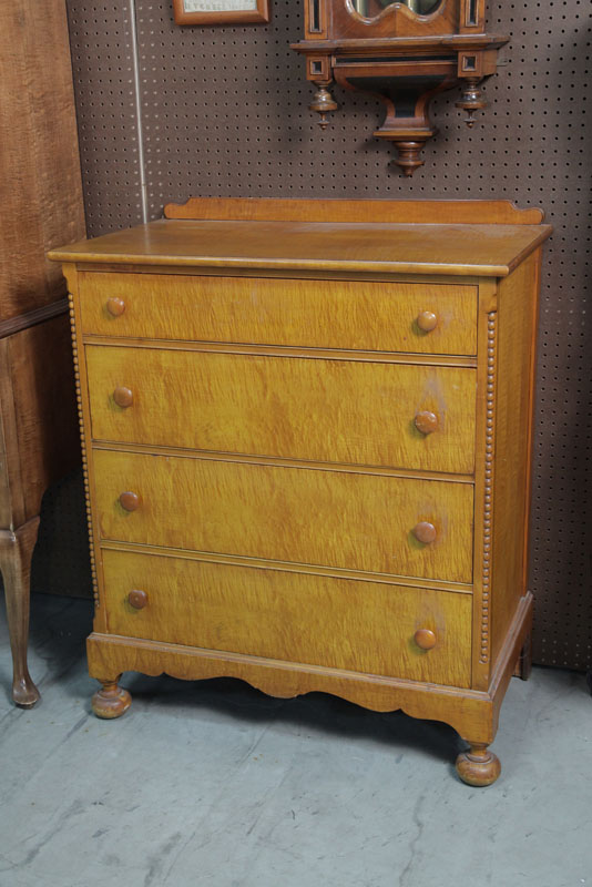 CHEST OF DRAWERS. Curly maple
