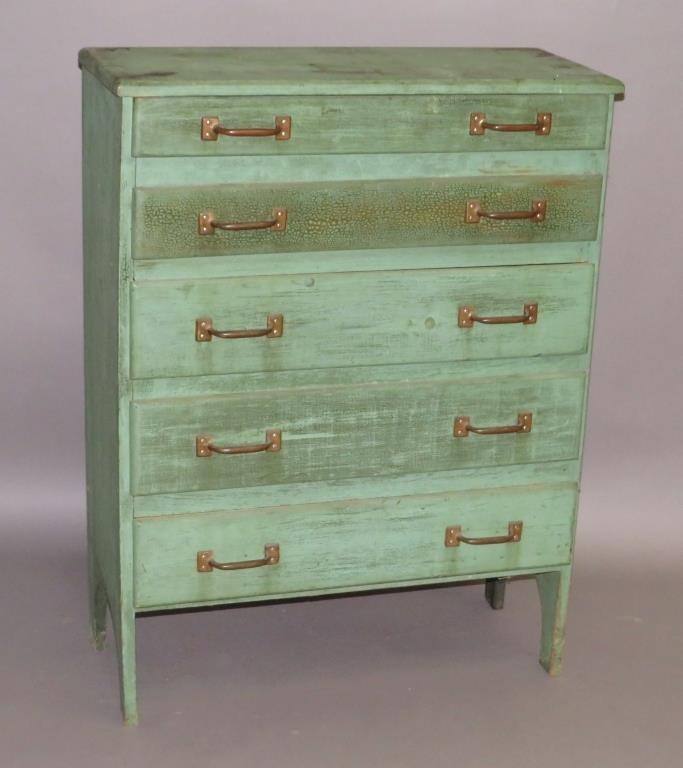 CHEST OF DRAWERSca. 1890; narrow