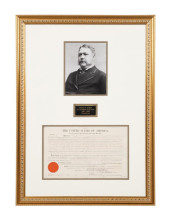 CHESTER A. ARTHUR SIGNED LAND