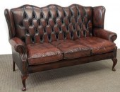 CHESTERFIELD BROWN LEATHER BUT