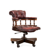 CHESTERFIELD LEATHER SWIVEL OF
