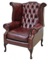 CHESTERFIELD OXBLOOD LEATHER W