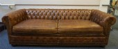 CHESTERFIELD STYLE BROWN LEATH