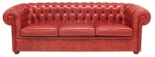 CHESTERFIELD STYLE RED BUTTON-