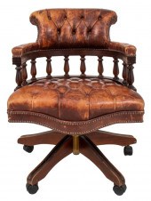 CHESTERFIELD TUFTED LEATHER SW