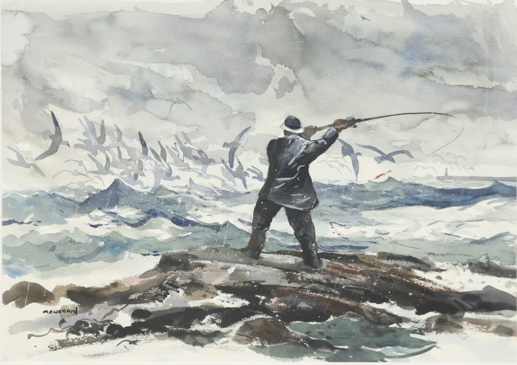 CHET RENESON (B. 1934)Surfcasting