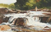 CHET RENESON W/C PAINTING OF A