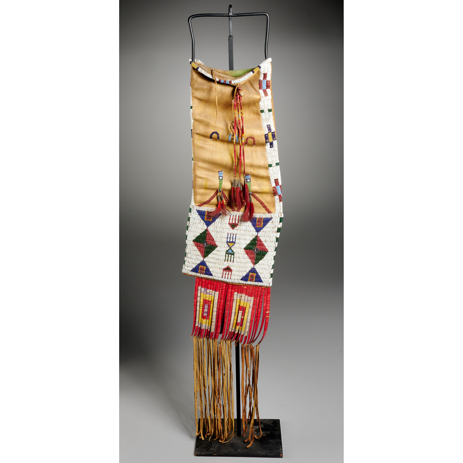 CHEYENNE BEADED AND QUILLED HIDE