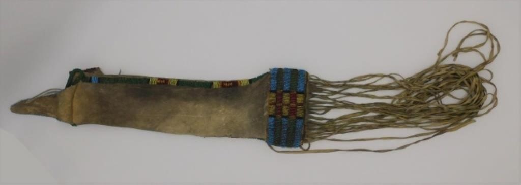 CHEYENNE TOBACCO BEADED BAG,