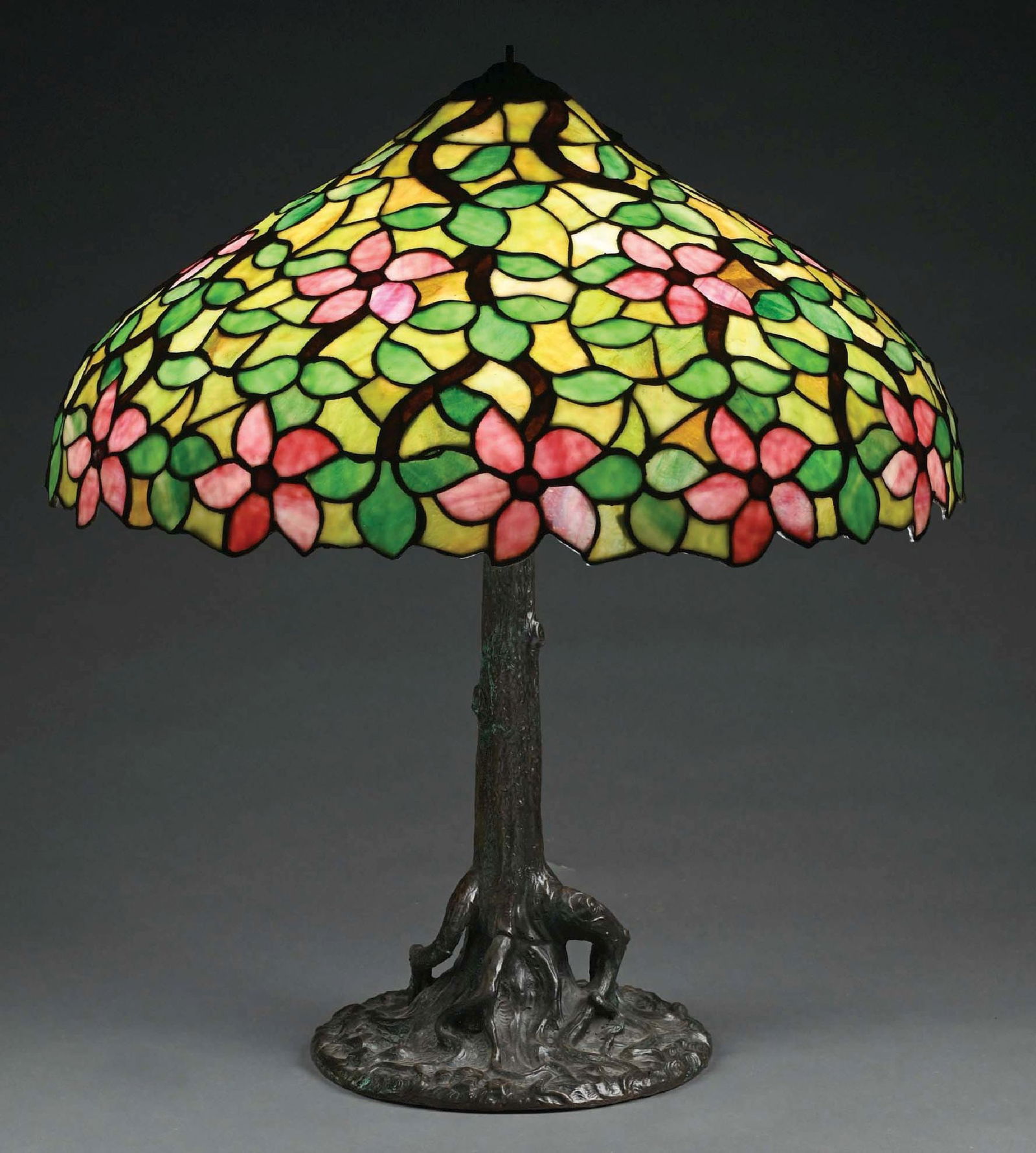CHICAGO MOSAIC LEADED GLASS TABLE