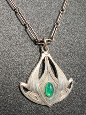 CHICAGO SILVER & GREEN STONE P