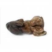 'CHICKEN BONE' JADE CARVING OF