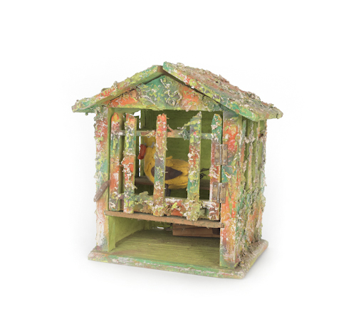 Chicken in a cage squeak toy late