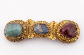 CHIENSE GILT RUBY, SAPPHIRE &