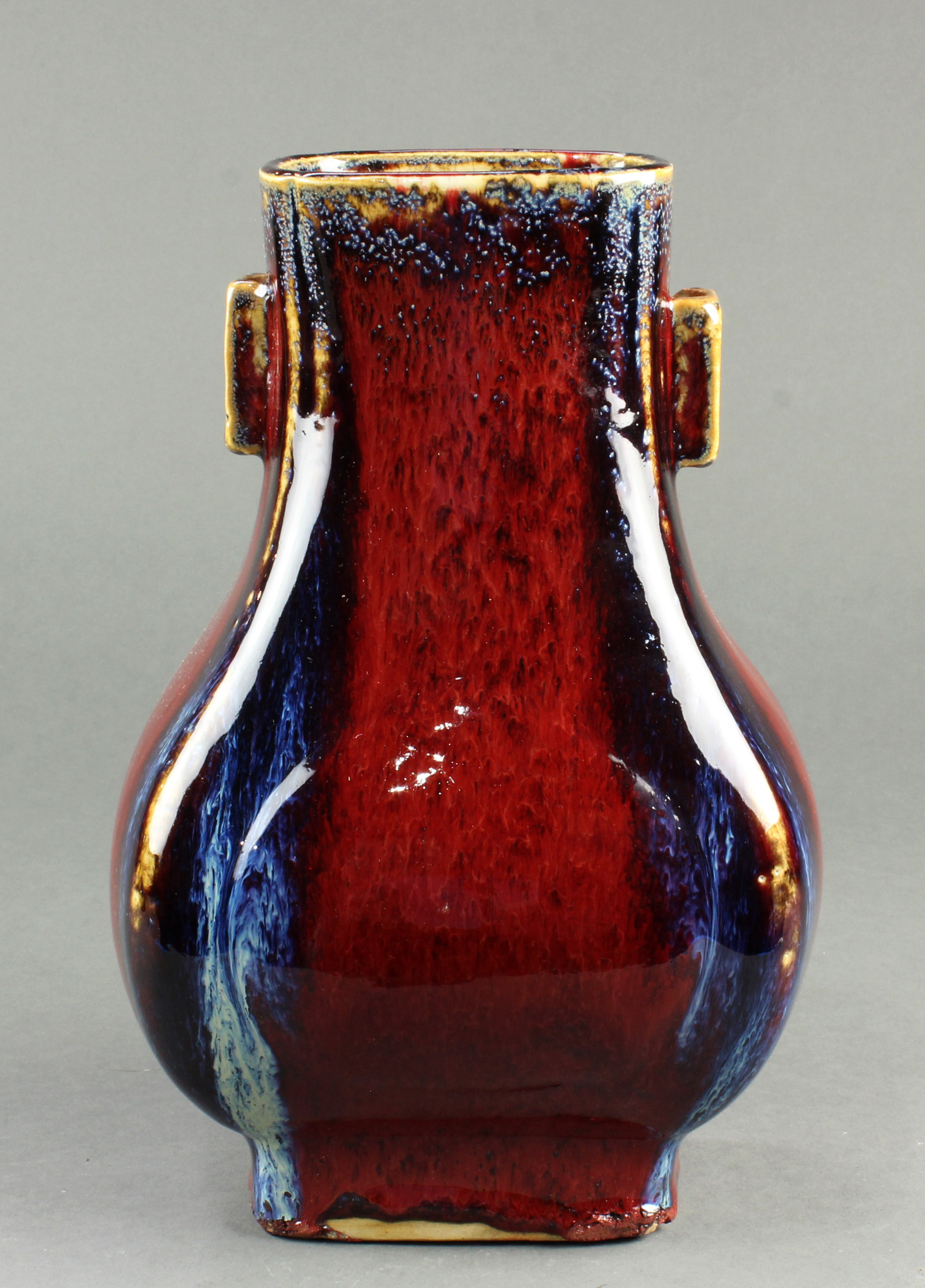 CHIINESE FLAMBE GLAZED VASE