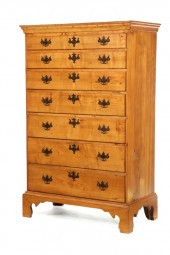 CHIIPPENDALE TALL CHEST OF DRA