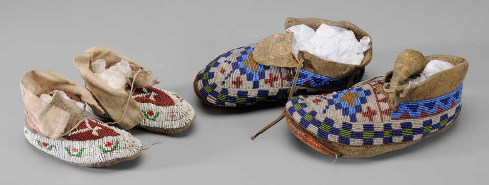 Child, Adult Sioux Beaded Moccasins