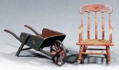 Child&#39;s chair, wheelbarrow