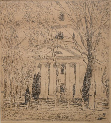 CHILDE HASSAM "OLD CHURCH AT