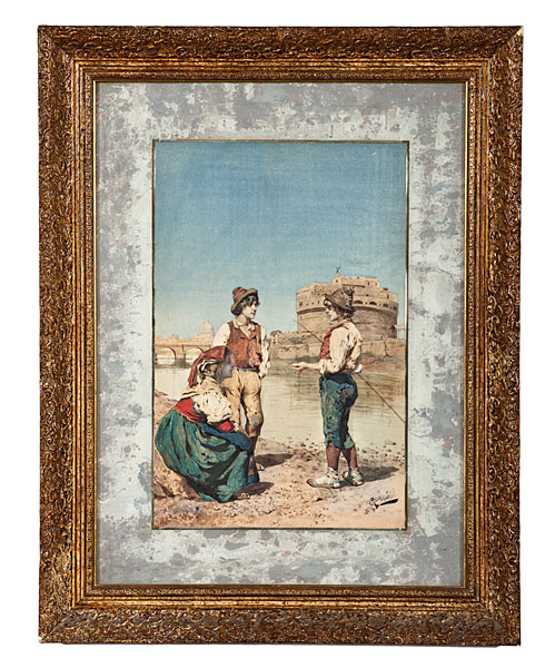Children at the Shore by Giuseppe