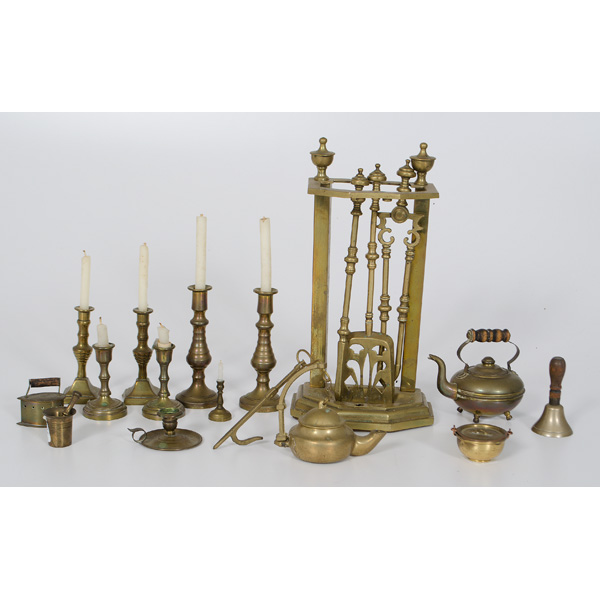 Child's Brass Fireplace Tools