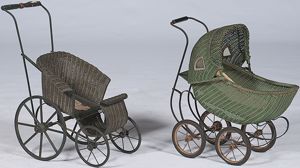 Child's Doll Carriages American two