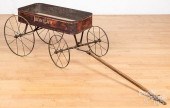 CHILD'S EARLY TIN PULL WAGONCh