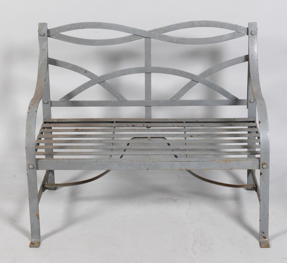 CHILD'S GREY PAINTED IRON GARDEN