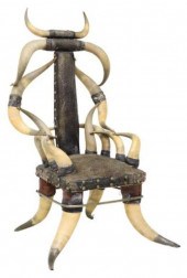 CHILD'S HIGHBACK HORN CHAIR MC