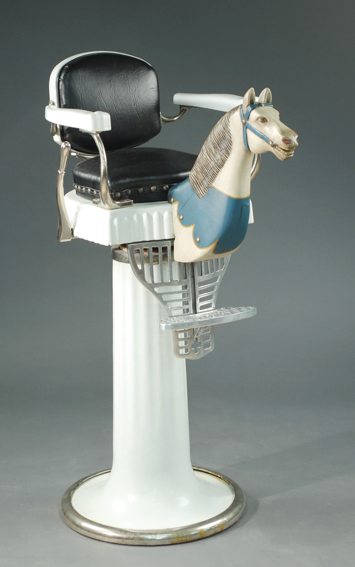 CHILD'S HORSE HEAD BARBER CHAIR