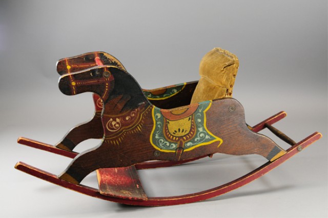 CHILD'S HORSE ROCKER Wood horses