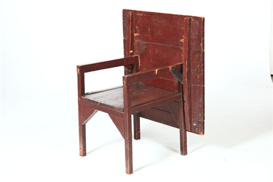 CHILD'S HUTCH TABLE.  American 