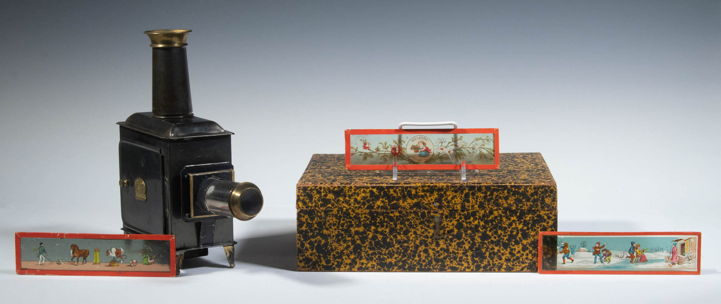 CHILD'S MAGIC LANTERN WITH SLIDES