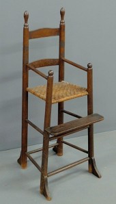 Child's maple highchair early